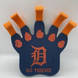 Vintage Detroit Tigers WinCraft Foam Claw Made In‎ Canada Blue Orange 16"